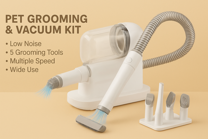 Pet Grooming Vacuum & Kit
