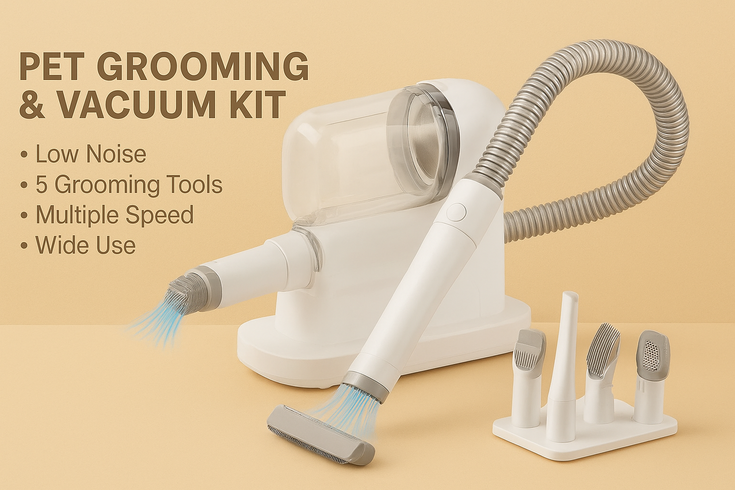 Pet Grooming Vacuum & Kit